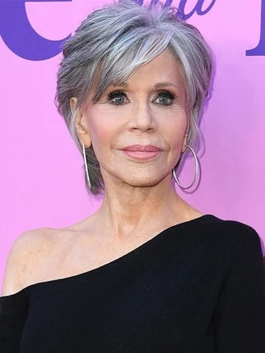Jane fonda short sliver gray - jane,