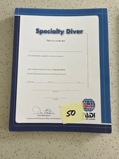 PADI Certificate Speciality