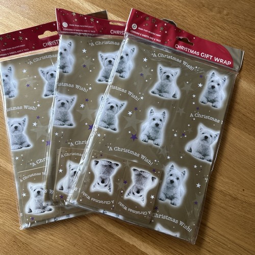 Westie dog christmas - gift, wrap