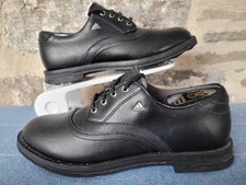 Adidas Uk Size 6.5 Eu 40 Black Leather Golfing Shoes Z-Traxion Vintage Y2k Women