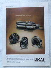 1953 Aircraft Advert LUCAS FUEL COMBUSTION SYSTEM GAS TURBINE ENGINE ACCURACY