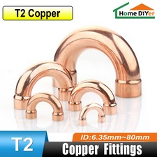 180° End Feed Return Bend Female Copper Different Sizes U-shaped Elbow 6.35~80mm