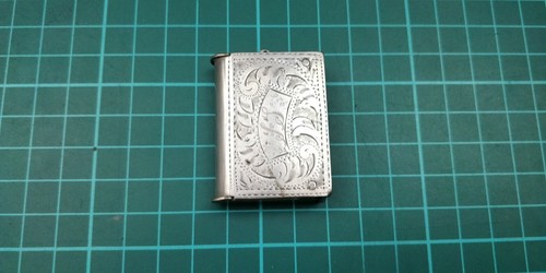 Antique vesta case book shaped - antique,