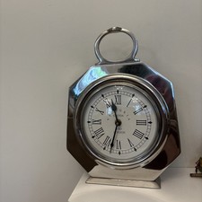 Next Silver Chrome Victoria station 1747 London Clock Battery