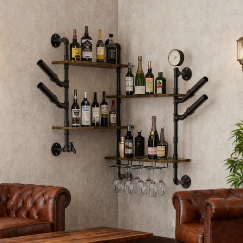 Punk pipe shelf - shelf, wine
