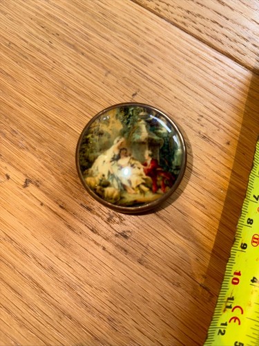 Vintage brass trinket - trinket, box