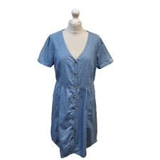 Tu Woman Denim Dress V-Neck