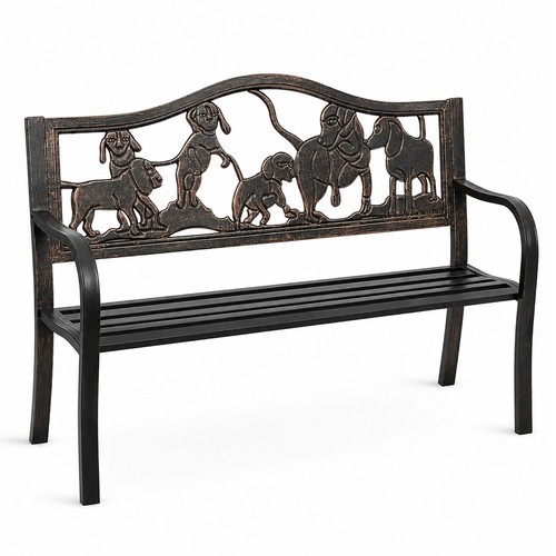 Metal garden bench - garden, cast