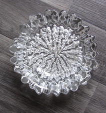 15CM Vintage  Large Crystal Cut Glass Ashtray Round (Heavy)