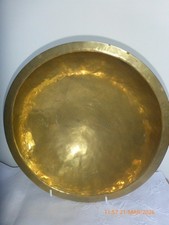 Vintage Antique Brass Bowl 11"