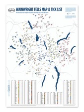 214 Wainwright Fells Map with