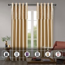 Crushed Velvet Band Curtains