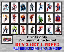 Marvel Avengers DC Superhero's Children's Bedroom Wall Poster Print  A5 A4 A3