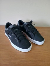 Lonsdale London Latimer 00 Trainers Shoes Men's Size 8 Black Suede Low Top Logo