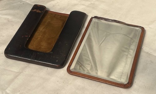 Antique 19thc tan leather - antique,