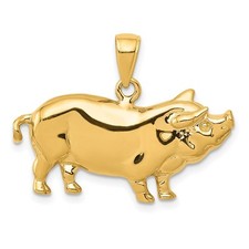 14k Yellow Gold Pot Belly Pig