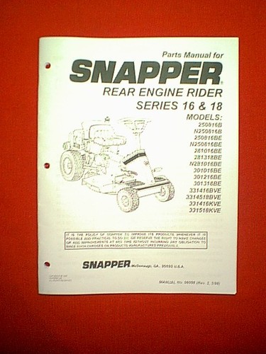 Snapper rear engine - engine, riding
