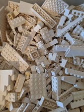 1kg LEGO Bundle White Mixed Bricks Parts Pieces 1000g