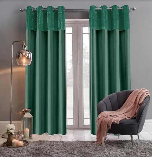 Crushed velvet band curtains - velvet,