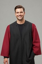 Graduate Gown Black Maroon