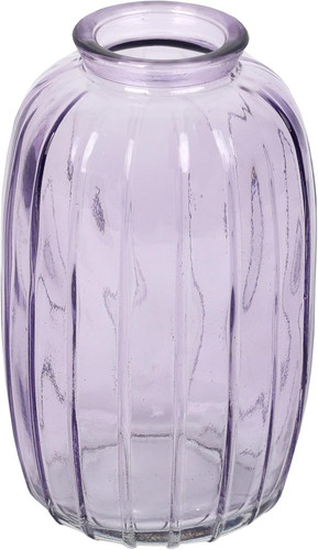 Lilac glass bud vase - glass,