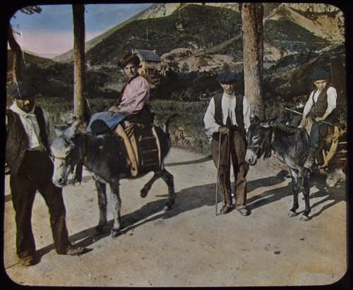 Glass magic lantern slide - magic,