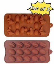 2 Pcs Easter Eggs Silicone