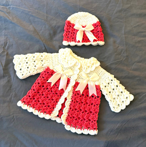 Handmade crochet newborn 2pc - crochet,
