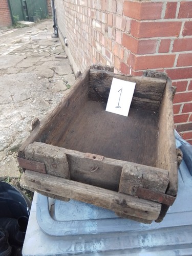 Vintage wooden ammo case size - wooden,