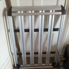 Aluminium Roof Rack Basket . Silver And Black. W97cm x L127 x H13cm