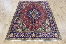 OLD HANDMADE PERSIAN ORIENTAL WOOL RUG FLORAL DESIGN 210 X 140 CM