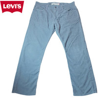 Genuine Levi's 514 Mens Grey Corduroy Jeans W34 L31.5 Straight Leg Cord Trousers