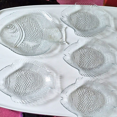 Clear glass fish - fish, shaped