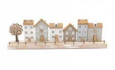 Wooden House and Tree Plaque