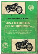 AJS / MATCHLESS 16 CS CT MS MCT MCS 18 S CS 30 & 30CS '56- SPARE PARTS CATALOGUE