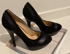 Used - Sergio Todzi High Heel Shoes Black Size 4 Very Good Condition - Free P&P