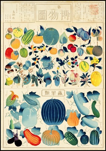 Japanese vintage nature chart - japanese,
