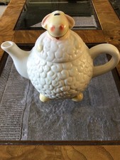 Cute sheep lamb - teapot, ceramic