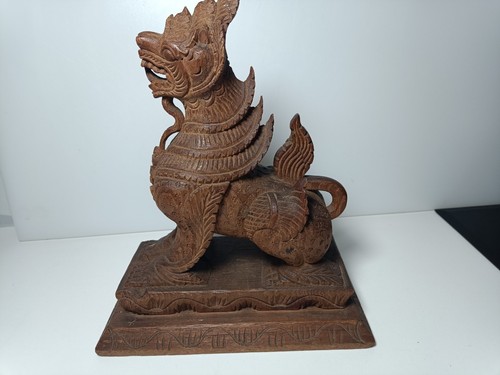 Wooden carved foo - wooden,