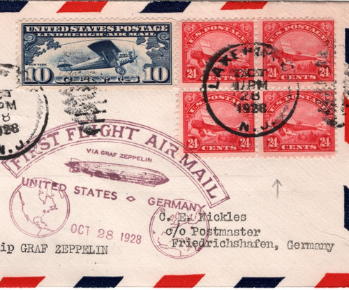 Graf zeppelin usa air 24c - graf, #c6
