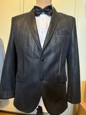 MCR MENS BLACK VELVET EVENING JACKET  TUXEDO– Size M - 40 Inch 102 cm