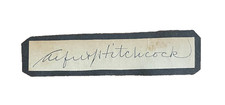 Alfred Hitchcock Signed Autograph Signature 4x1 Vintage Cut Paper