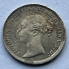 1884 Victoria 0.925 Silver Maundy Penny Coin