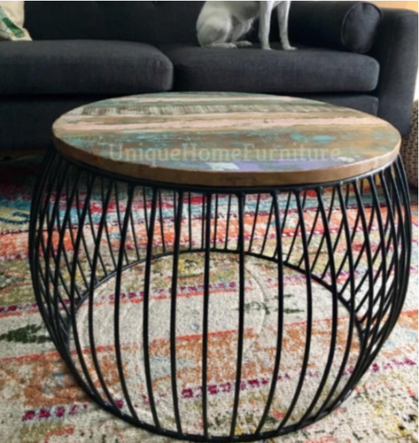 Round coffee table - round, vintage