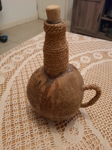 Vintage gourd water bottle - water,