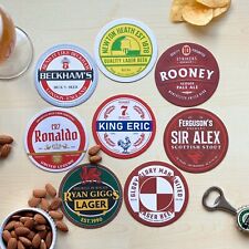 Man United Football Beer Mat Coasters - The Perfect Gift Or Present (8-pack)