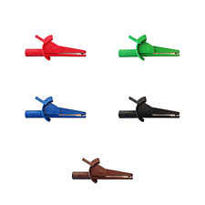 LDM-113 Pack of 5 Crocodile Clips 1000v  for Fluke/Metrel/Kewtech Testers