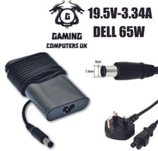 SUPERFAST DELL 65W 19.5V 3.34A AC LAPTOP ADAPTER CHARGER FREE POWER LEAD BARGAIN