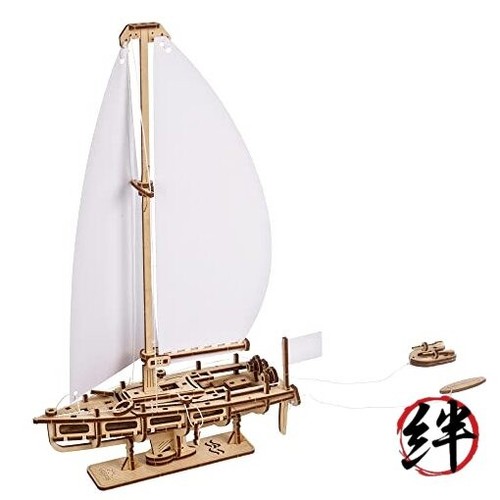 Ocean beaty yacht wooden - ocean, 3d