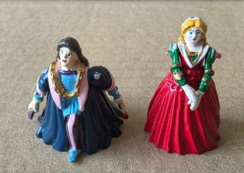 Romeo juliet painted pewter - &,
